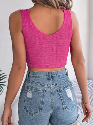 Twisted V-Neck Knit Vest Divacious