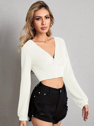 V Neck Crop Top Divacious
