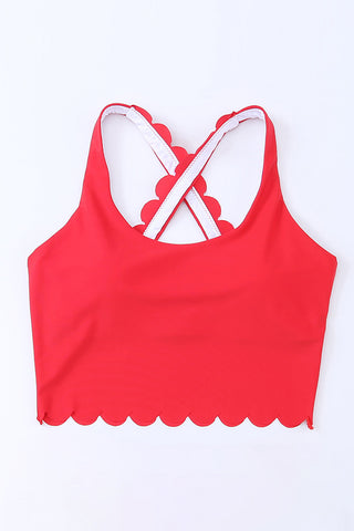 Crisscross Scoop Neck Swim Top Divacious