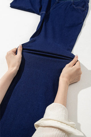 Asymmetric Waist Flare Jeans Divacious