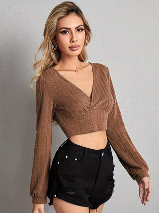 V Neck Crop Top Divacious