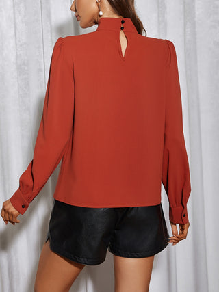 Cutout Puff Sleeve Blouse Divacious
