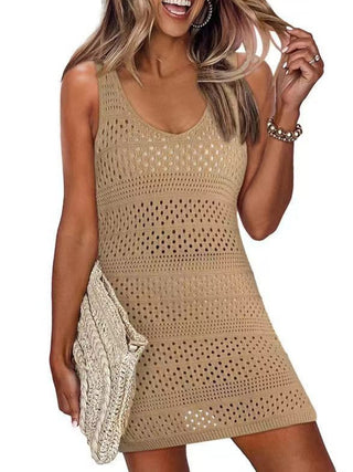 Openwork Scoop Neck Cover Up Divacious