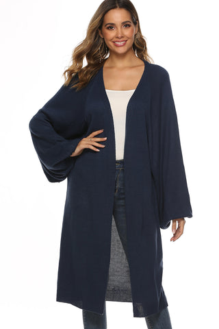 Long Sleeve Open Front Cardigan Divacious