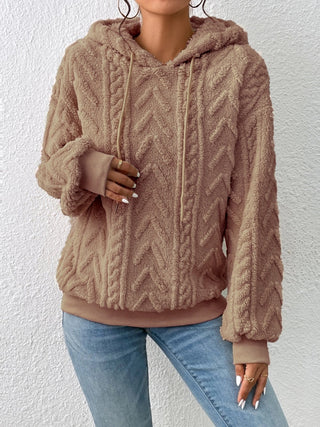 Drawstring Long Sleeve Hoodie Divacious