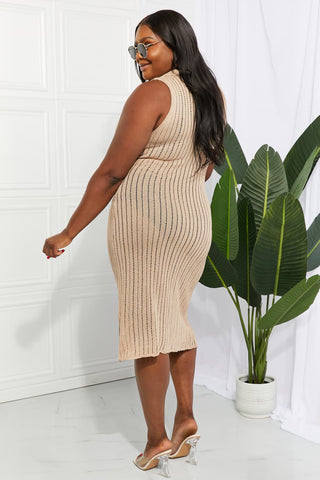 Openwork Johnny Collar Cover Up Dress Divacious