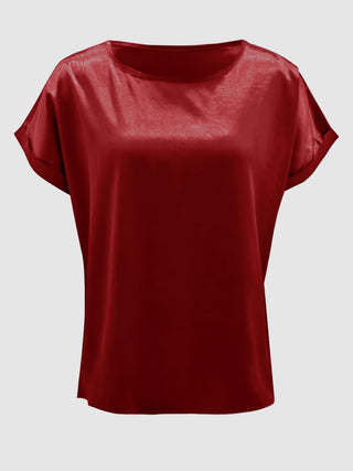 Round Neck Short Sleeve T-Shirt Divacious