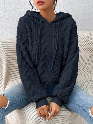 Drawstring Long Sleeve Hoodie Divacious