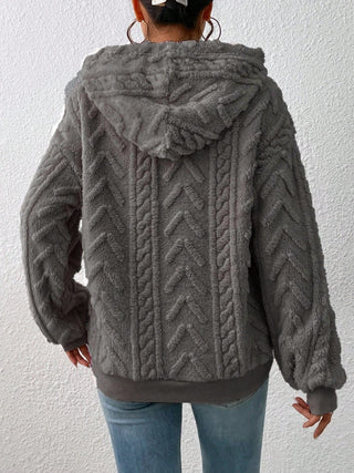 Drawstring Long Sleeve Hoodie Divacious