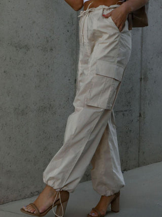 Drawstring Pants with Pockets Divacious