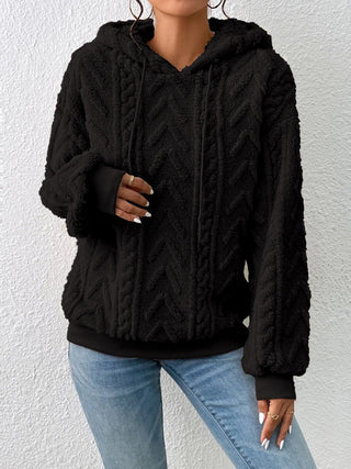 Drawstring Long Sleeve Hoodie Divacious