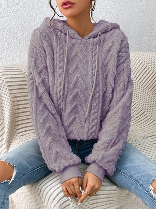 Drawstring Long Sleeve Hoodie Divacious