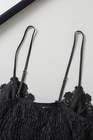 V-Neck Lace Cropped Cami Divacious