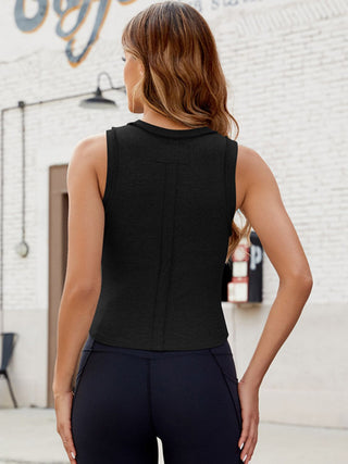 Exposed Seam Round Neck Tank Divacious