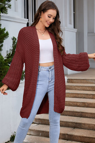 Open Front Longline Cardigan Divacious