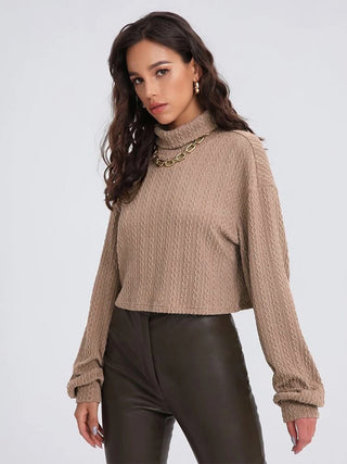 Turtleneck Long Sleeve Top Divacious
