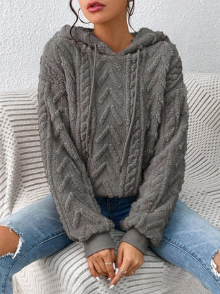 Drawstring Long Sleeve Hoodie Divacious
