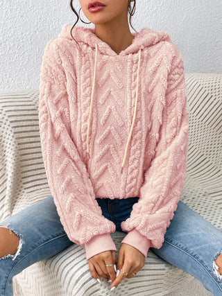 Drawstring Long Sleeve Hoodie Divacious