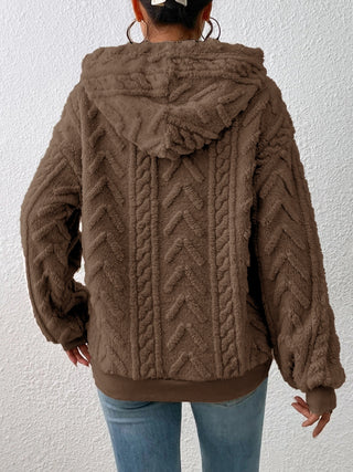 Drawstring Long Sleeve Hoodie Divacious
