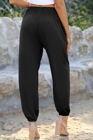 Smocked Joggers with Pockets Divacious