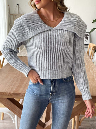 Cable-Knit Long Sleeve Sweater Divacious
