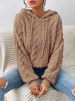 Drawstring Long Sleeve Hoodie Divacious