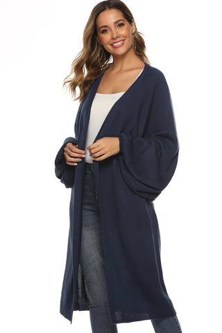 Long Sleeve Open Front Cardigan Divacious