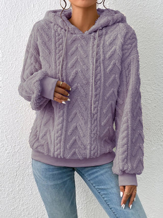 Drawstring Long Sleeve Hoodie Divacious