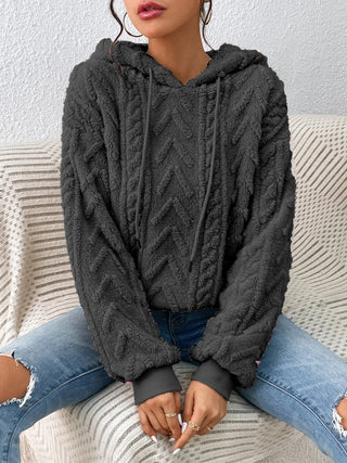Drawstring Long Sleeve Hoodie Divacious
