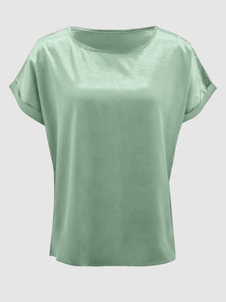 Round Neck Short Sleeve T-Shirt Divacious
