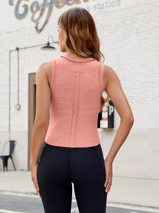 Exposed Seam Round Neck Tank Divacious