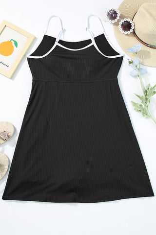 Contrast Trim Scoop Neck One-Piece Swimwear Divacious