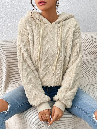 Drawstring Long Sleeve Hoodie Divacious